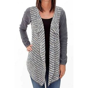 BKE Multicolor Marled Open Front Waterfall Cardigan